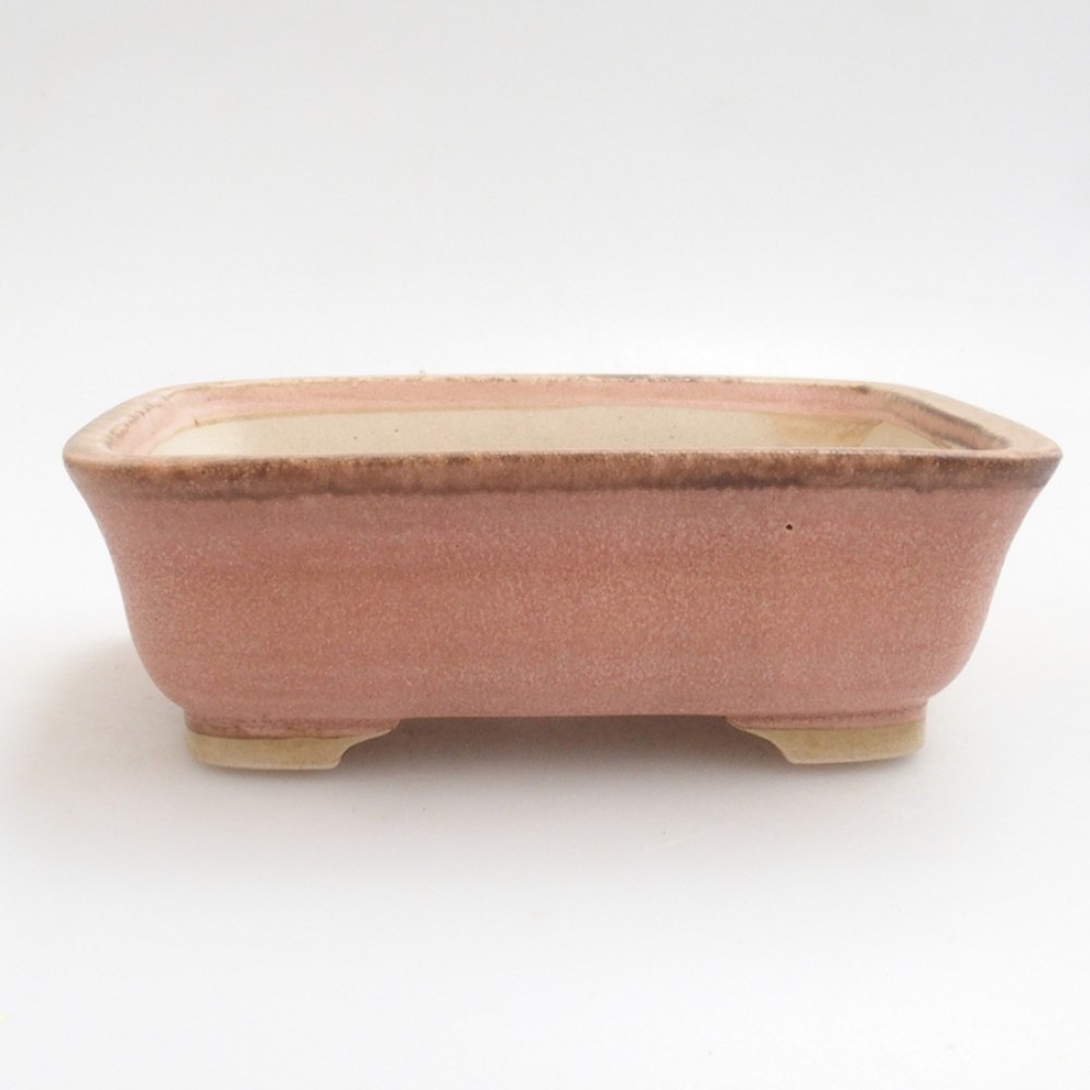 Keramická bonsai miska 14,5 x 12 x 4,5 cm, farba ružová