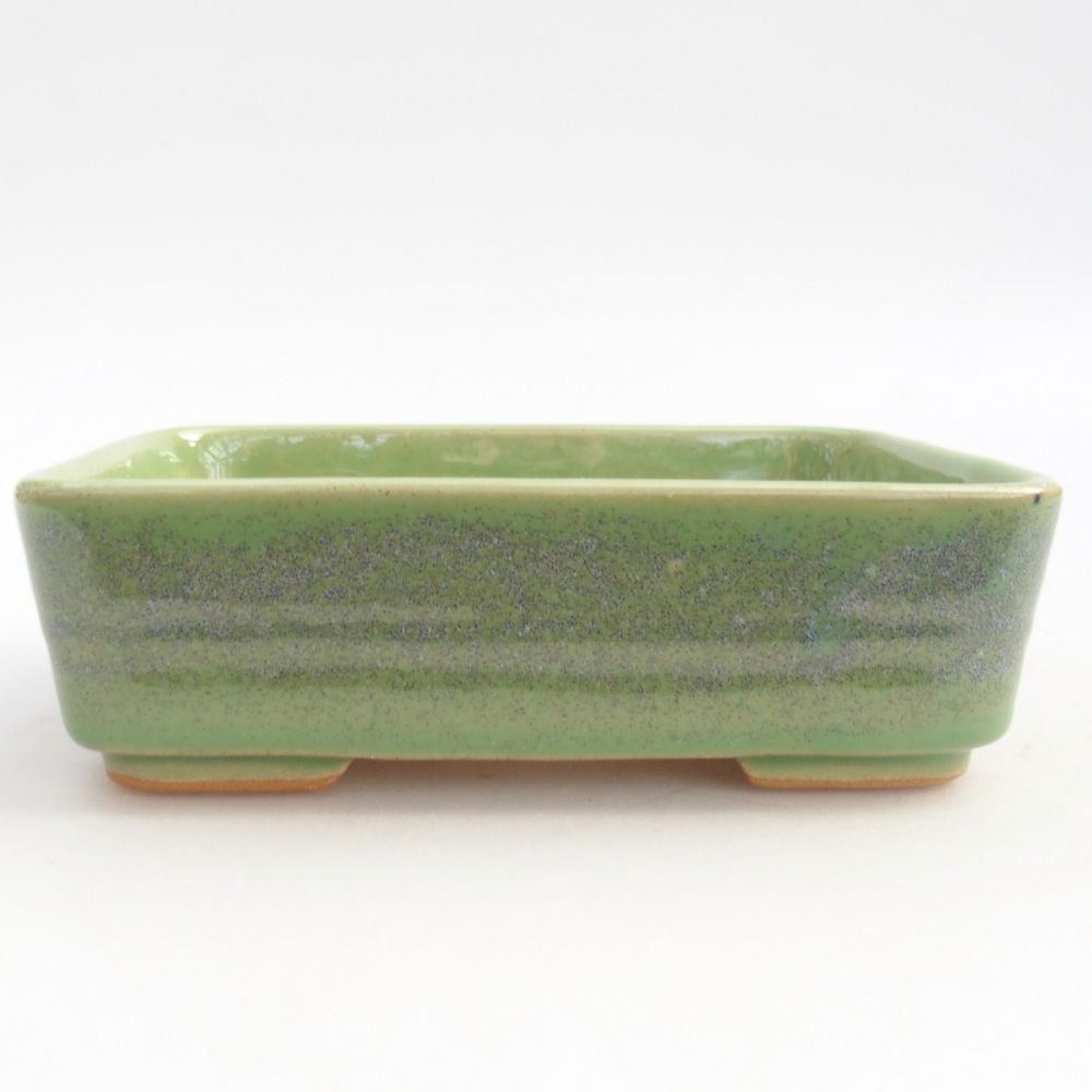 Keramická bonsajová miska 14,5 x 10,5 x 4,5 cm, zelená