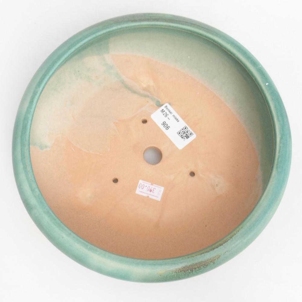 Keramická miska na bonsaje 21 x 21 x 7 cm, zelená