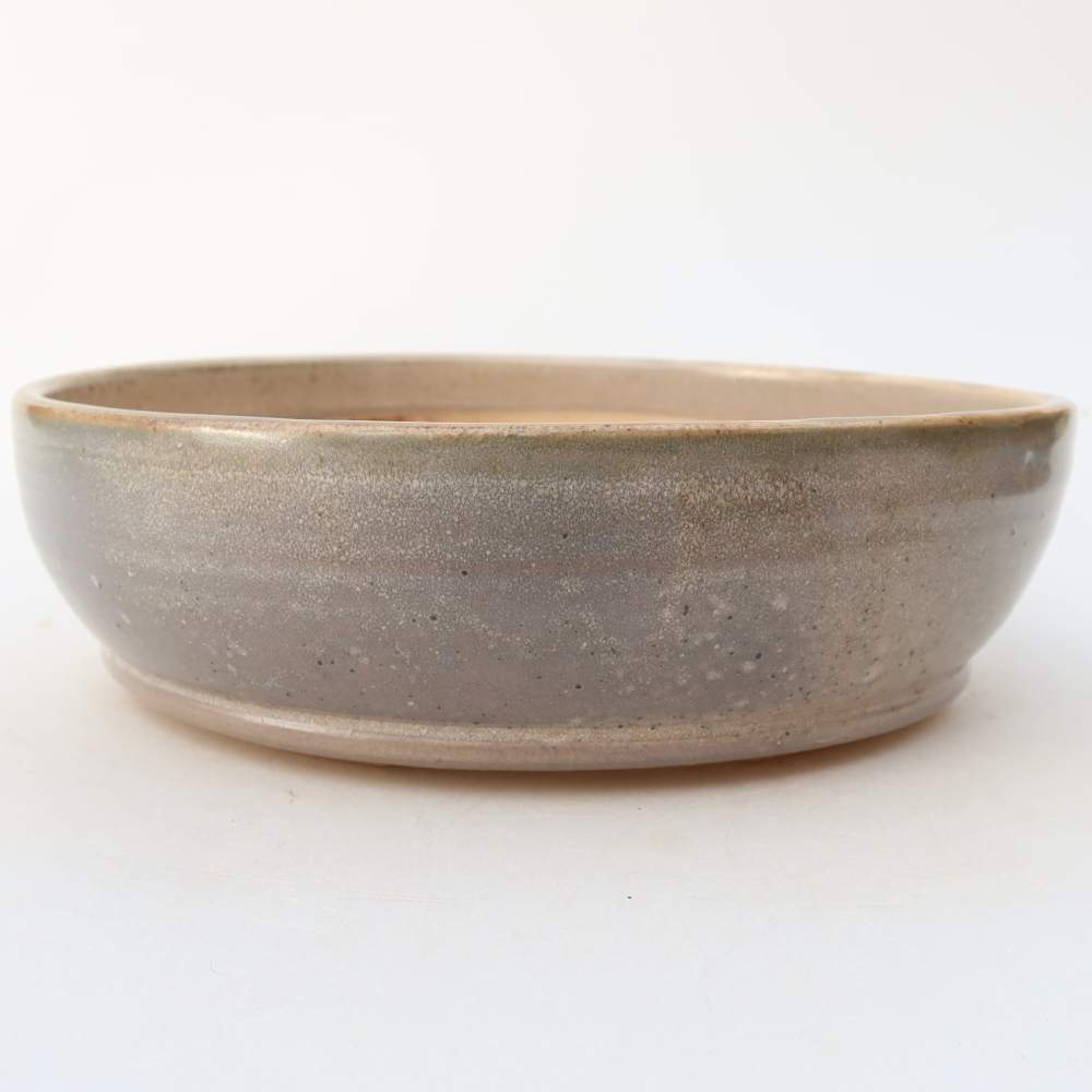 Keramická miska na bonsai 19 x 19 x 5,5 cm, farba béžová