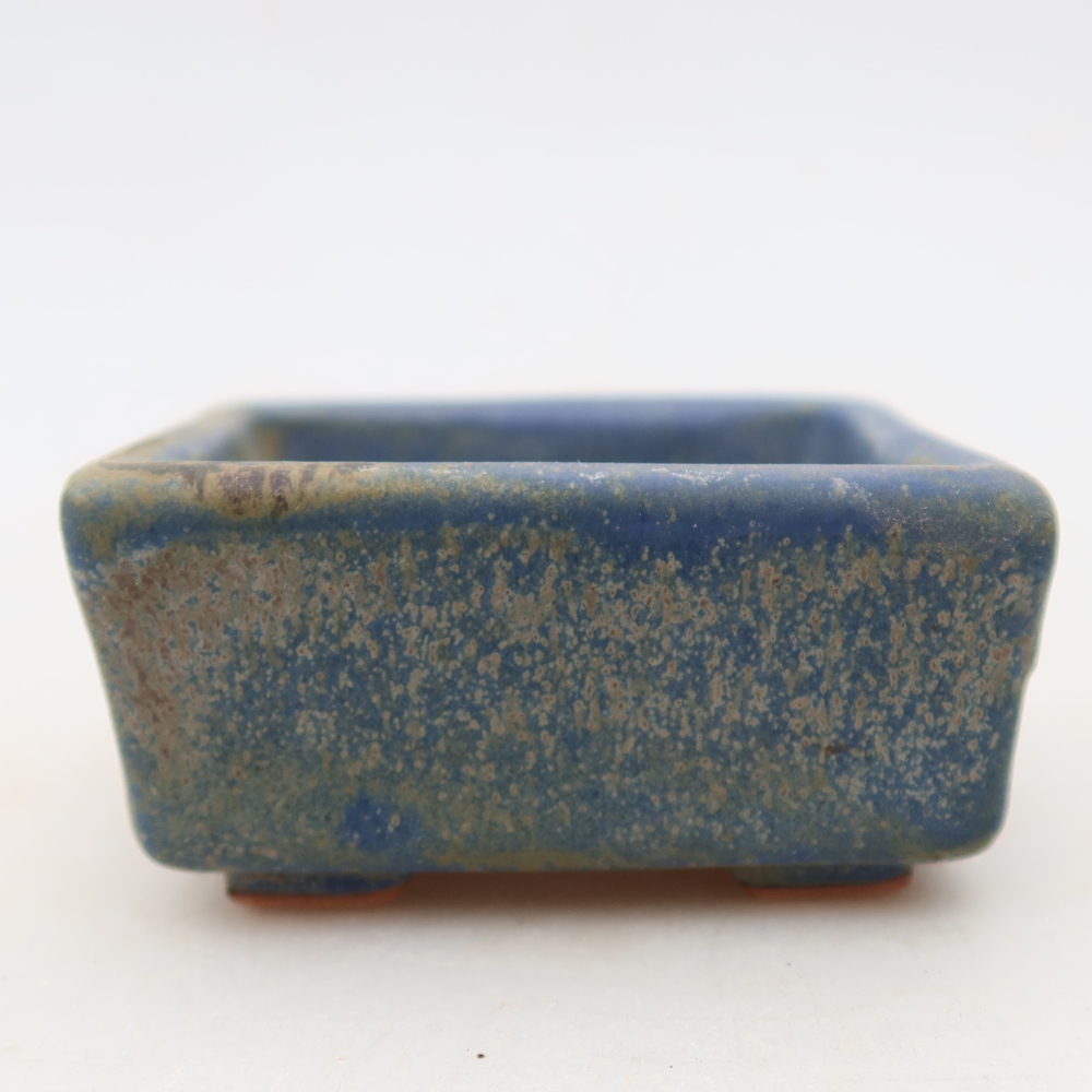 Keramická miska na bonsai 7 × 7 × 3,5 cm, farba modrá