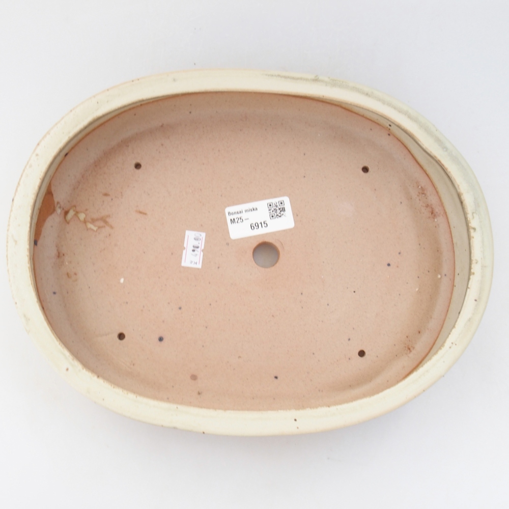 Keramická bonsajová miska 27 x 21 x 5 cm, zelená