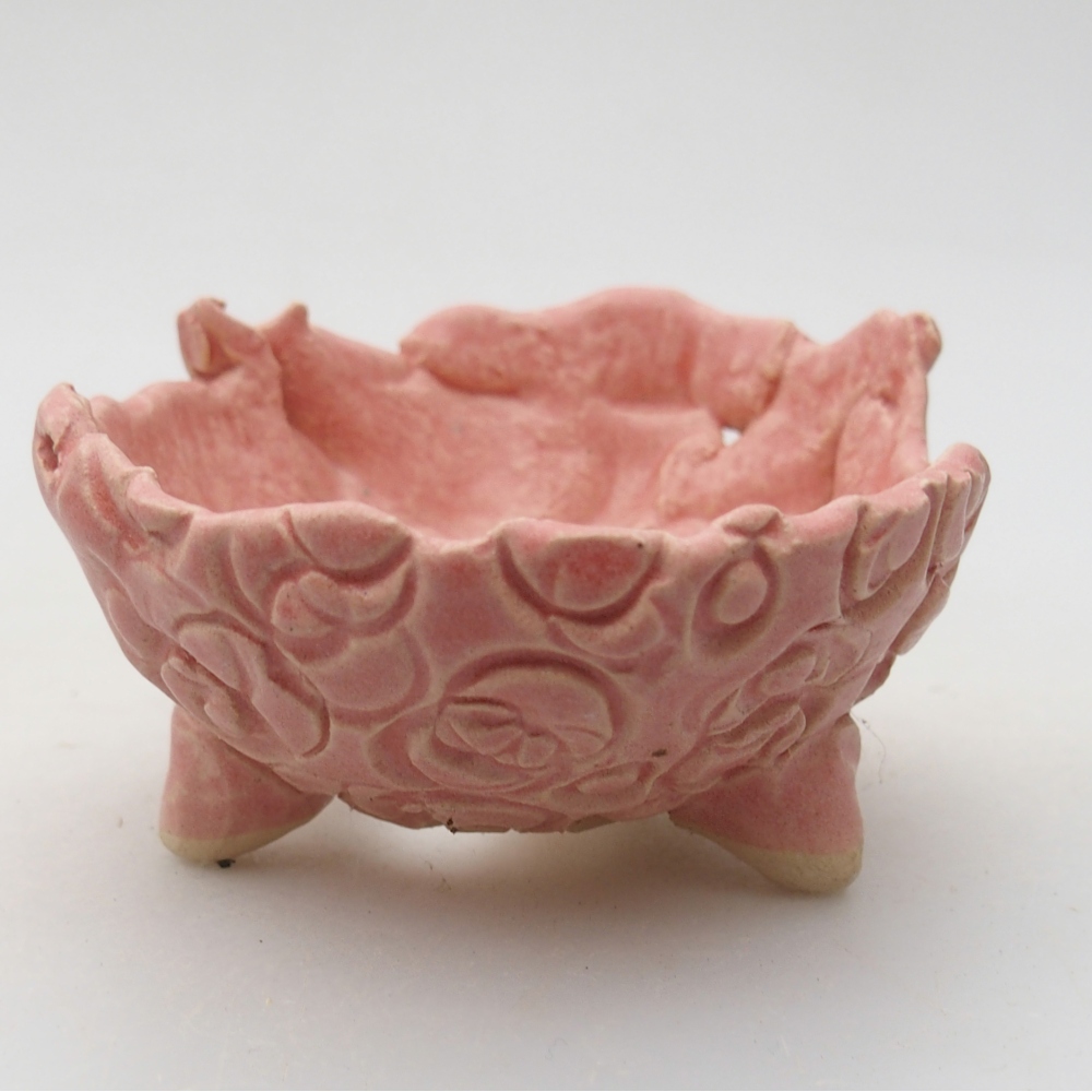 Keramická mušľa 8,5 x 8 x 5 cm , farba ružová
