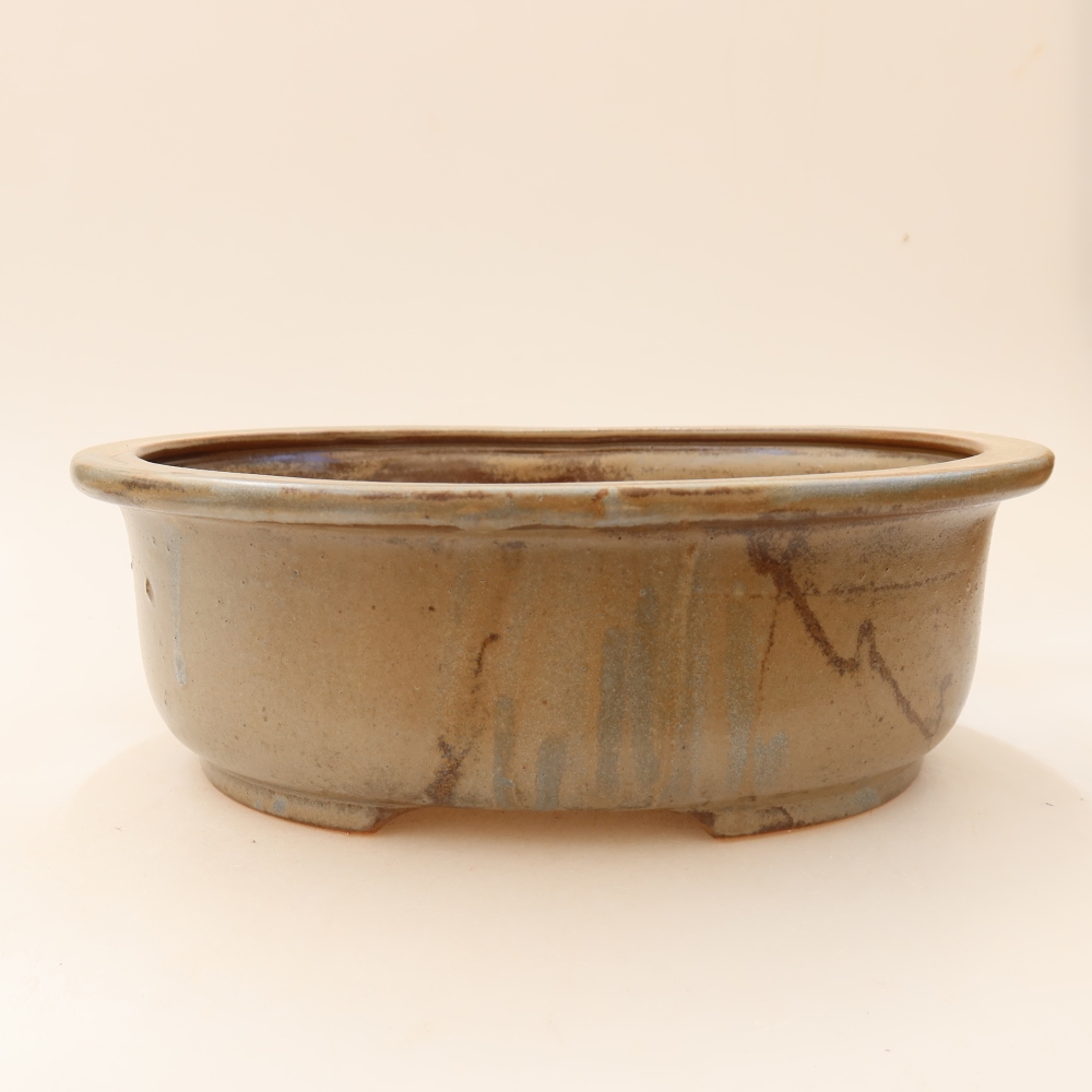 Keramická miska na bonsaje 23 x 19 x 8 cm, farba hnedá