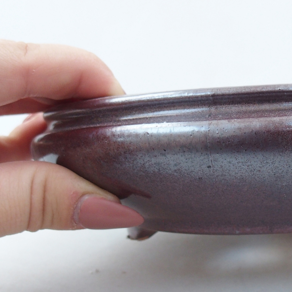 Keramická miska na bonsaje 15 x 15 x 5 cm, hnedá