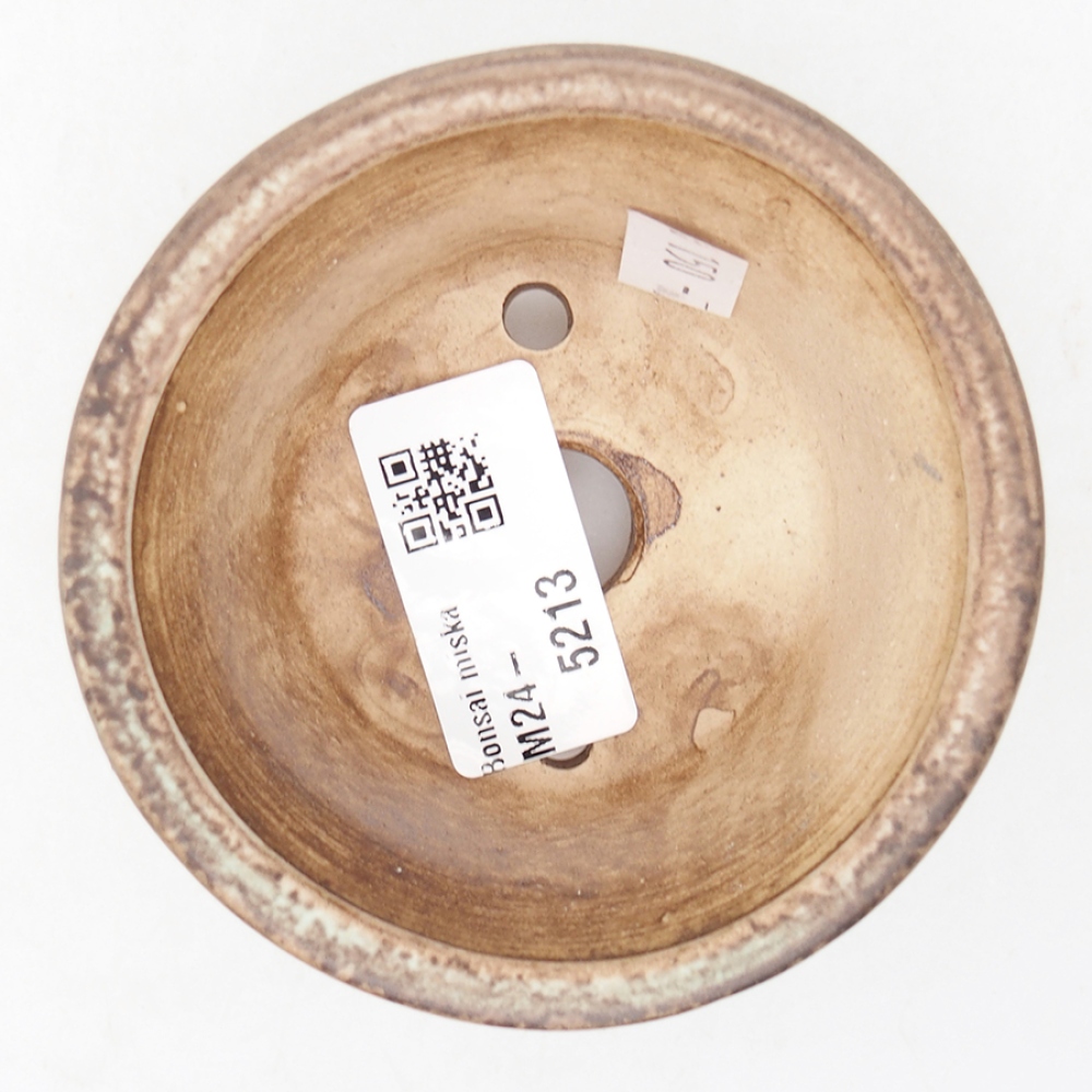 Keramická bonsai miska 9 x 9 x 3,5 cm, farba zelená