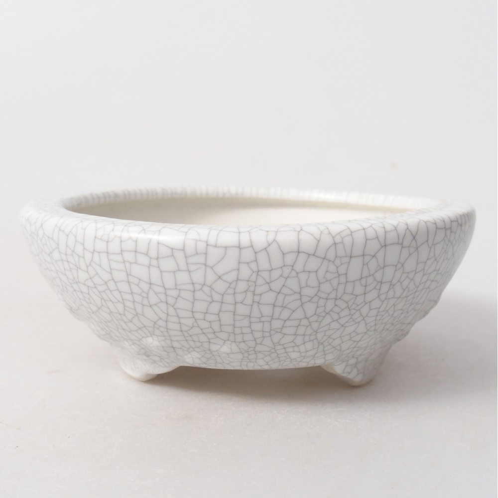 Keramická miska na bonsaje 11,5 x 11,5 x 4,5 cm, farba raku