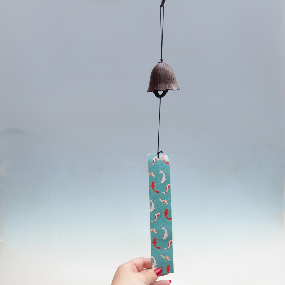 Kovový zvonček do vetra, farba hnedá