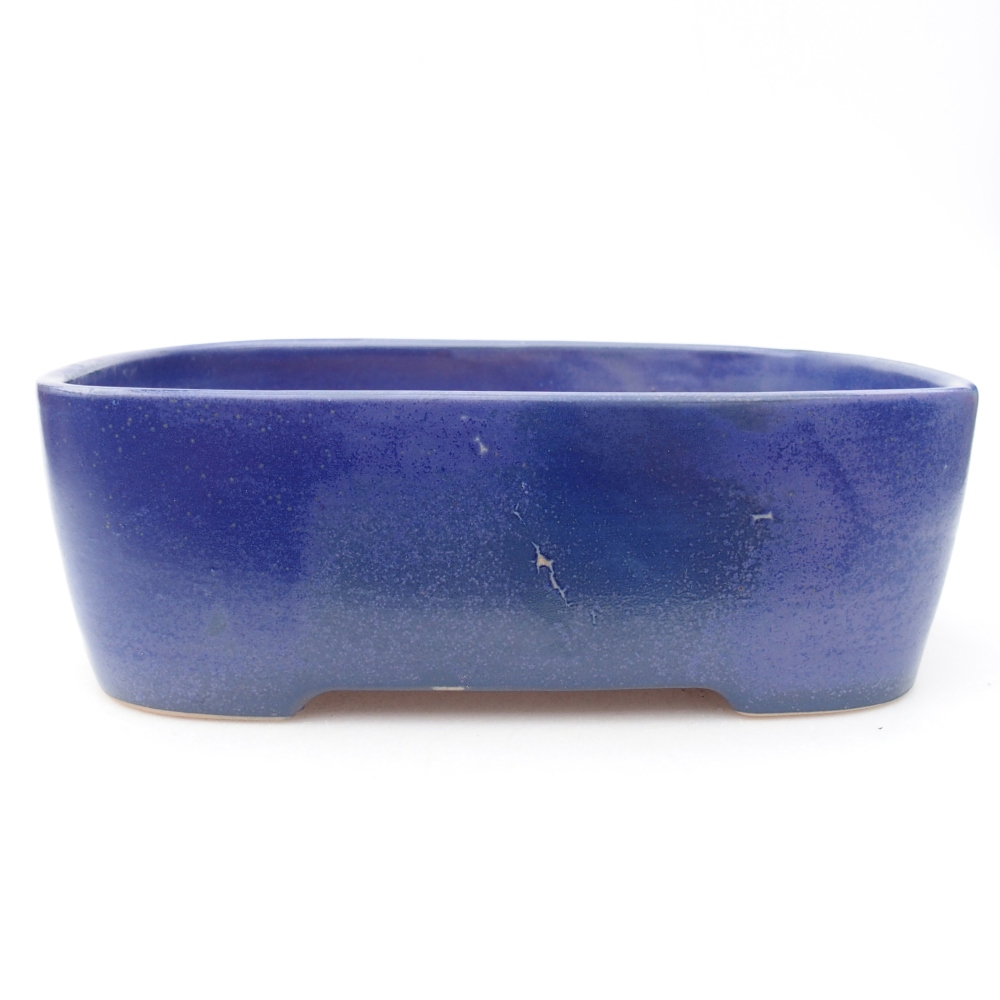 Keramická bonsajová miska 23 x 18 x 7,5 cm, farba modrá