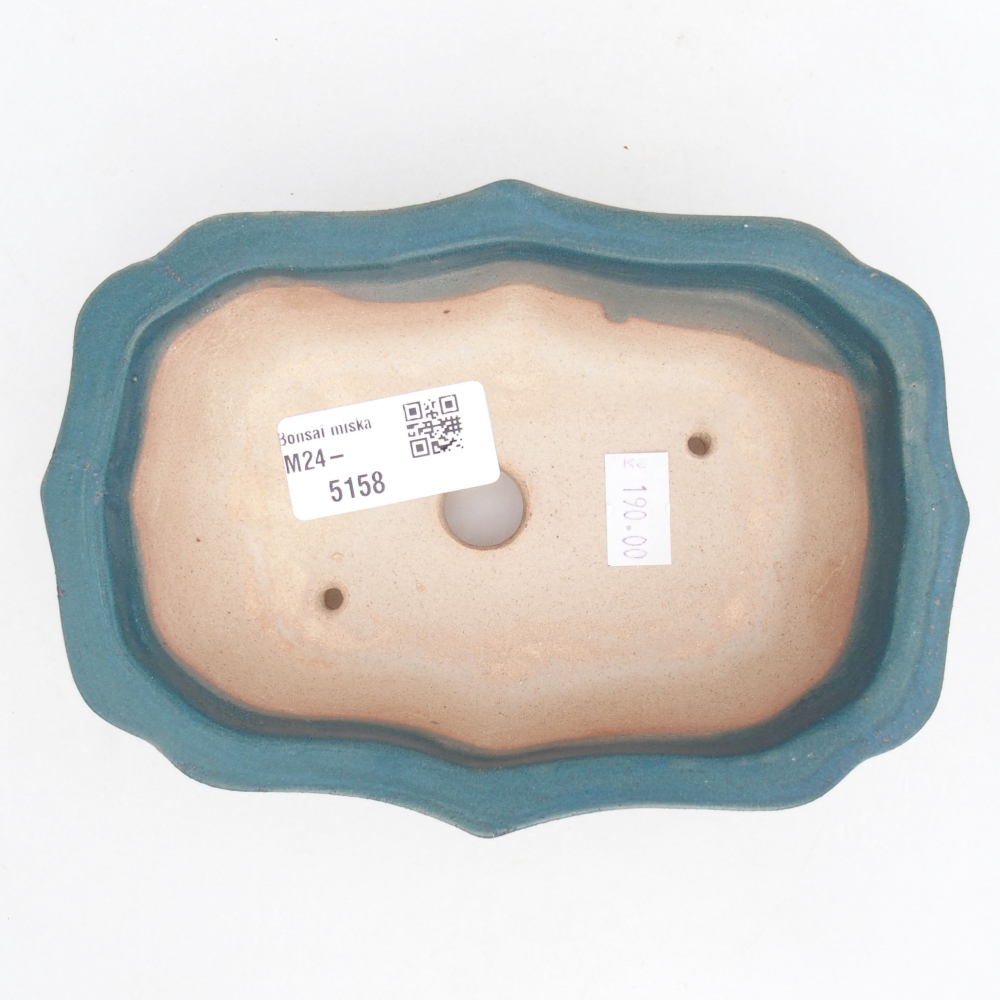 Keramická bonsai miska 15,5 x 11,5 x 4,5 cm, farba modrá