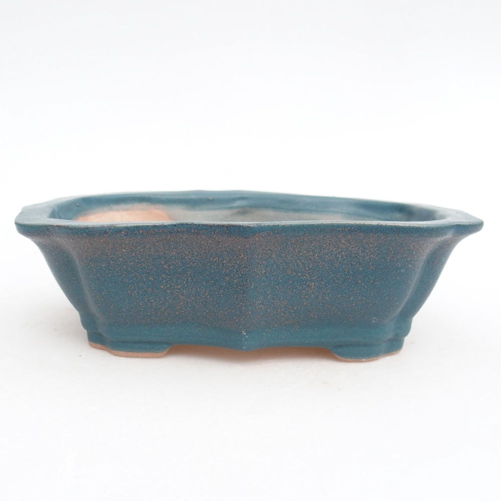 Keramická bonsai miska 15,5 x 11,5 x 4,5 cm, farba modrá