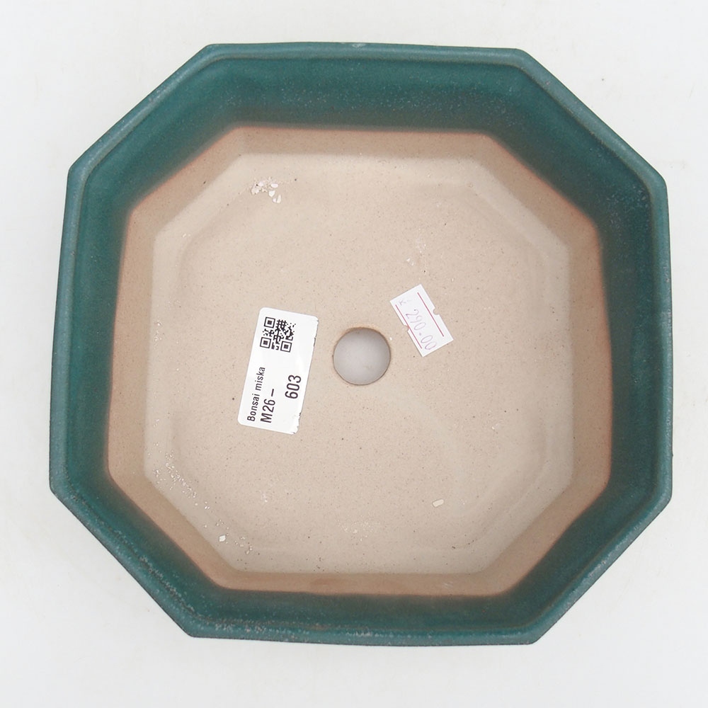 Keramická miska na bonsaje 17,5 x 17,5 x 6 cm, farba modrá