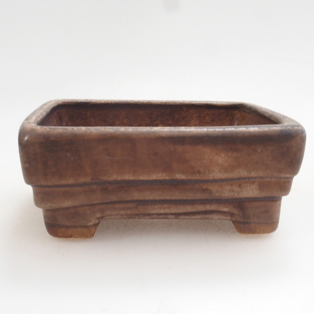 Keramická bonsai miska 9 x 7,5 x 3,5 cm, farba hnedá