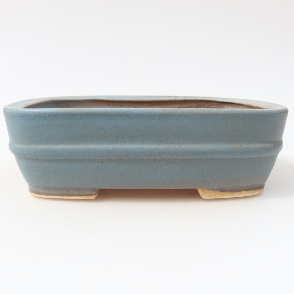 Keramická miska na bonsai 14,5 x 11,5 x 4,5 cm, farba modrá