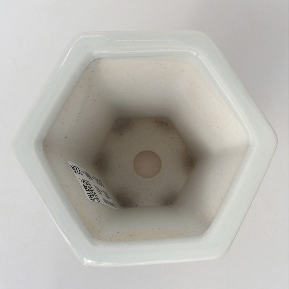 Keramická miska na bonsaje 10 x 9 x 9 cm, farba biela