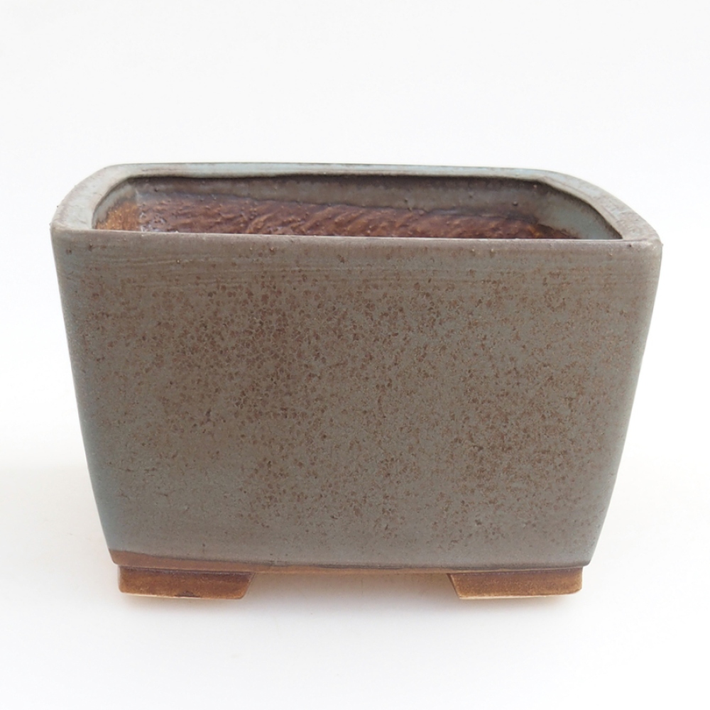 Keramická bonsai miska 15 x 15 x 9,5 cm, farba modra