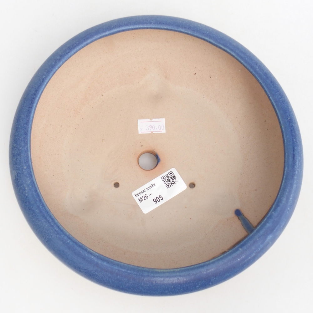 Keramická miska na bonsaje 21 x 21 x 7 cm, farba modrá