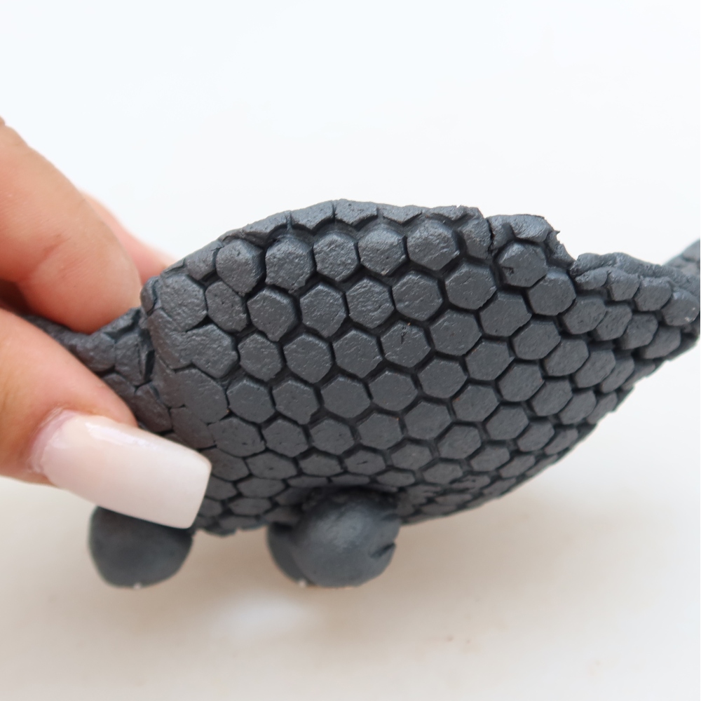 Keramická škrupina  13,5 x 9,5 x 6 cm, farba: kovová