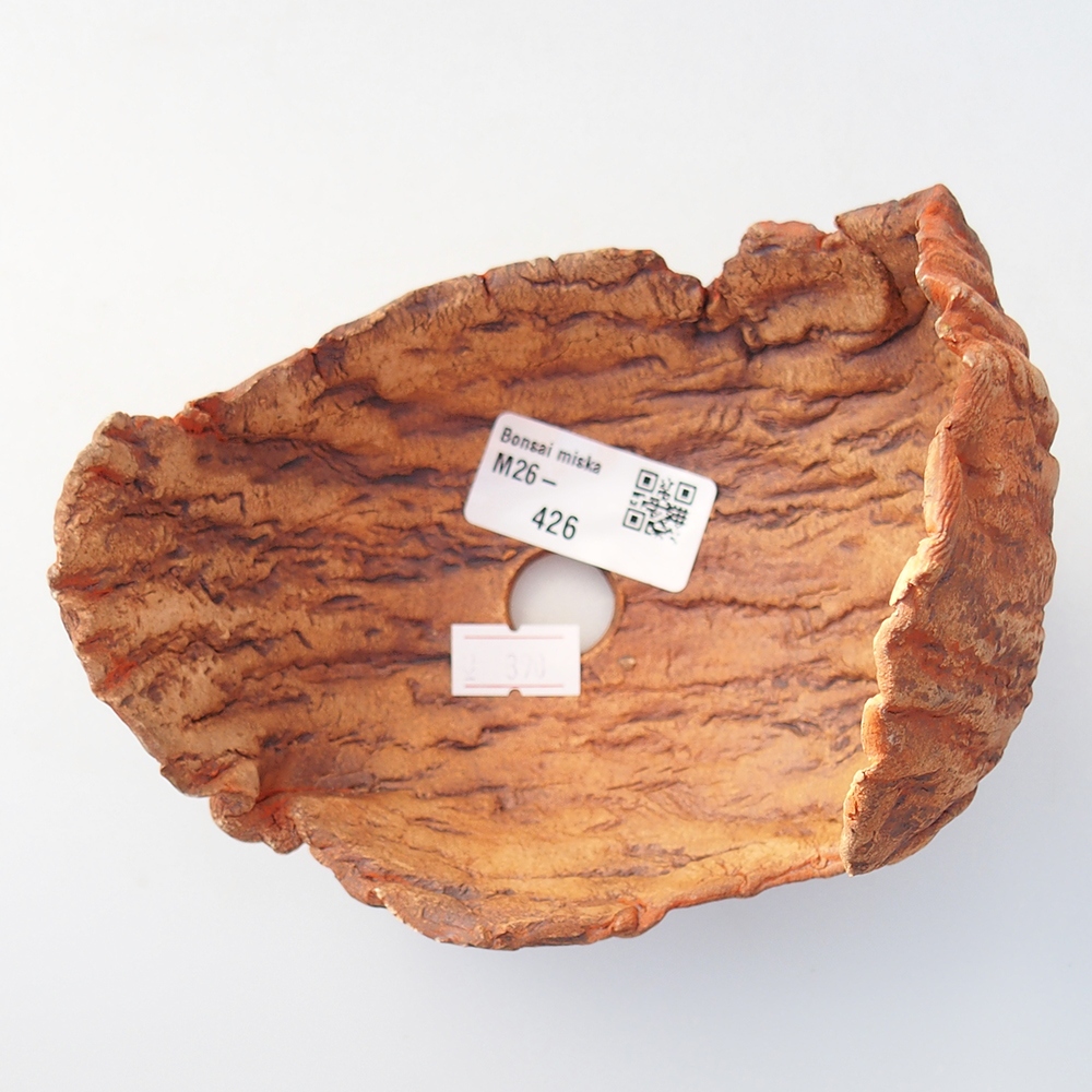 Keramická mušľa 14 x 11 x 12,5 cm , farba oranžová