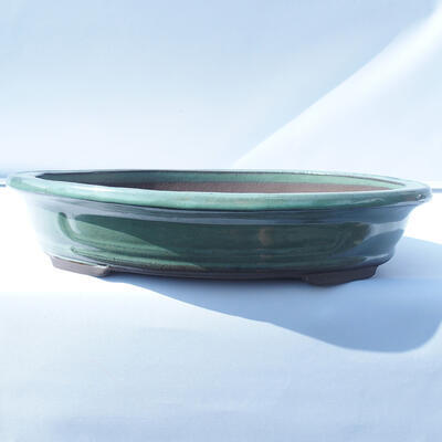Bonsai miska 41 x 33 x 9 cm farba zelená - 1