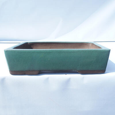 Bonsai miska 28 x 20 x 7,5 cm farba zelená - 1