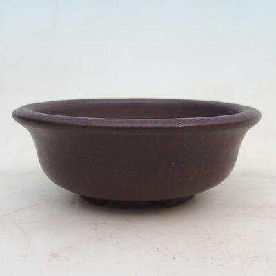 Bonsai miska 14 x 14 x 5 cm, farba hnedočervená - 1