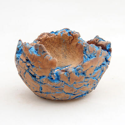 Keramická škrupina 8,5 x 8 x 6 cm, farba režná modrá - 1