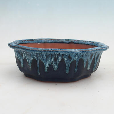 Bonsai miska 19 x 19 x 6 cm, farba modrá - 1