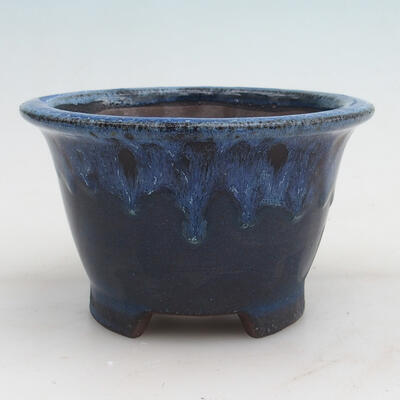 Bonsai miska 14 x 14 x 8,5 cm, farba modrá - 1