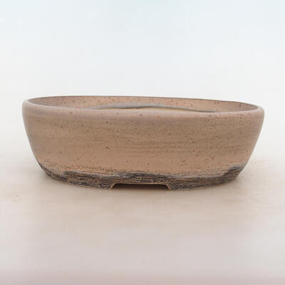 Bonsai miska 25,5 x 20 x 7,5 cm, farba šedobéžová - 1
