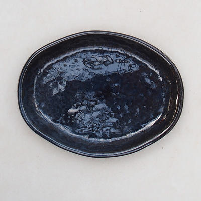 Bonsai podmiska H 05 - 10 x 7,5 x 1 cm, čierna lesklá - 1