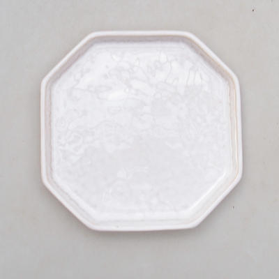 Bonsai podmiska H 13 - 11 x 11 x 1,5 cm, biela - 1