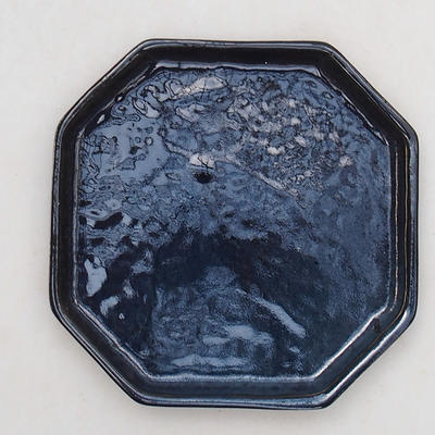 Bonsai podmiska H 13 - 11 x 11 x 1,5 cm, čierna lesklá - 1