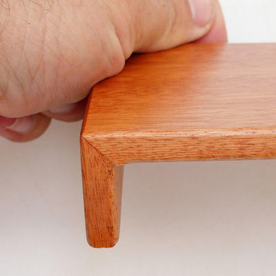 Drevený stolík pod bonsaje hnedý 17 x 8 x 3 cm - 2