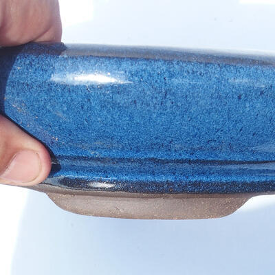 Bonsai miska 22 x 22 x 5,5 cm farba modrá - 2