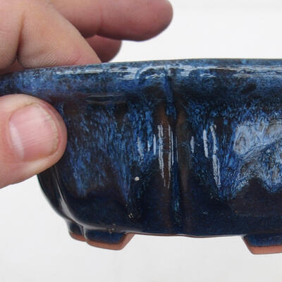 Bonsai miska 14 x 14 x 5,5 cm, farba modrá - 2