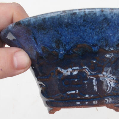 Bonsai miska 15 x 15 x 7 cm, farba modrá - 2