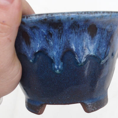 Bonsai miska 14 x 14 x 8,5 cm, farba modrá - 2