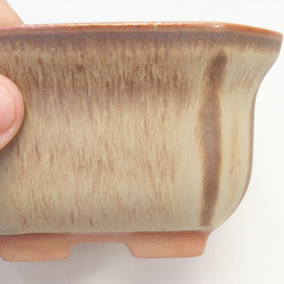 Bonsai miska 11 x 11 x 6,5 cm, farba hnědobéžová - 2