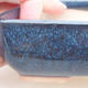 Keramická bonsai miska 13 x 10 x 4 cm, farba modrá - 2/4