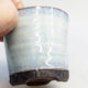 Keramická bonsai miska 8 x 8 x 7 cm, farba modrá - 2/3