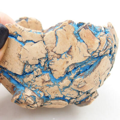 Keramická Škrupina 9 x 8,5 x 7 cm, farba prírodná modrá - 2