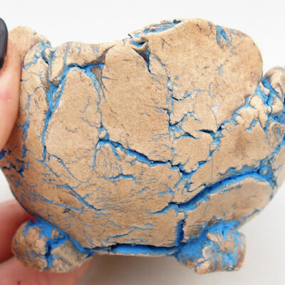Keramická Škrupina 9,5 x 8 x 6 cm, farba prírodná modrá - 2