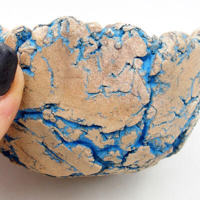 Keramická Škrupina 9 x 9 x 5,5 cm, farba prírodná modrá - 2