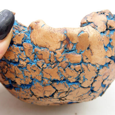 Keramická Škrupina 9 x 8,5 x 5 cm, farba prírodná modrá - 2