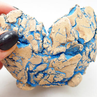 Keramická Škrupina 9,5 x 9,5 x 6,5 cm, farba prírodná modrá - 2