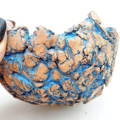Keramická Škrupina 9 x 9 x 5,5 cm, farba prírodná modrá - 2