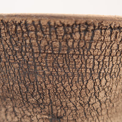 Keramická bonsai miska 15 x 15 x 18 cm, farba praskaná - 2