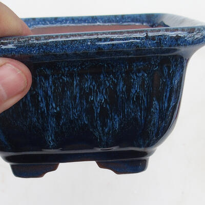 Bonsai miska 12 x 12 x 7 cm, farba modrá - 2