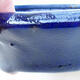 Keramická bonsai miska 12,5 x 12,5 x 4 cm, farba modrá - 2/3